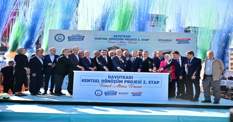 Yıldırım Davutkadı ’kentsel dönüşüm’de 2. etaba temel... İlk etapta teslimatlar Kasım’da
