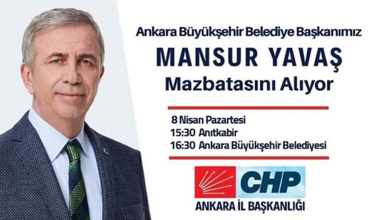 CHP Ankara İl Başkanlığı, Yavaş’ın programını bu görselle duyurdu