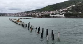 Ordu Atatürk Rıhtımı’nda çalışmalar adım adım ilerliyor