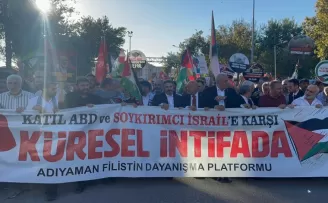 Adıyaman’da Filistin’e destek yürüyüşü