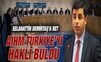 AİHM'den Demirtaş'a Red, Türkiye Haklı!