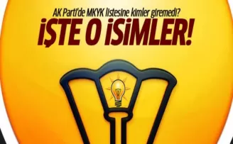 AK Parti'de MKYK'ya giremeyen isimler!