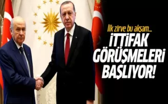 AK Parti MHP İttifak Görüşmeleri Başlıyor