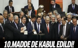 Anayasa değişikliği teklifinde 10. madde kabul edildi