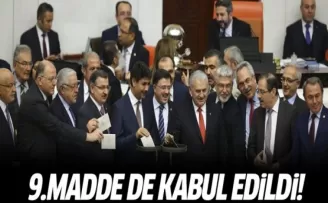Anayasa değişikliği teklifinin 9. maddesi kabul edildi