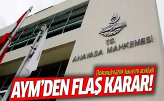 Anayasa Mahkemesi dokunulmazlık kararını açıkladı