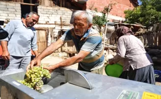 Antalya’da üzüm üreticilerine makine desteği