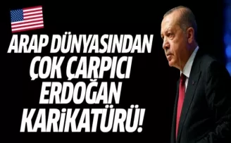 Arap Dünyasından Çok Çarpıcı Erdoğan Karikatürü
