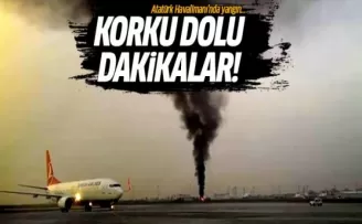 Atatürk Havalimanı'nda korkutan yangın!