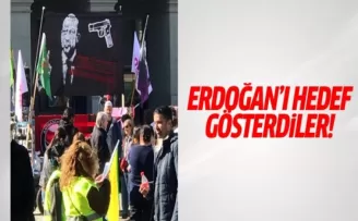 Avrupa'da büyük küstahlık! Erdoğan'ı hedef gösterdiler