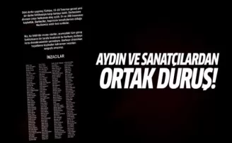 Aydın ve sanatçılardan ortak duruş!