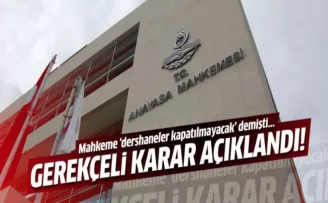 AYM'nin dershanelerle ilgili gerekçeli kararı açıklandı