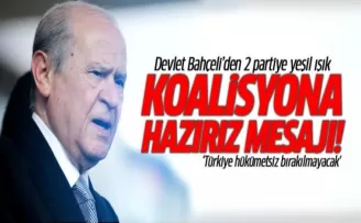 Bahçeli, 'Türkiye hükümetsiz bırakılmayacak'