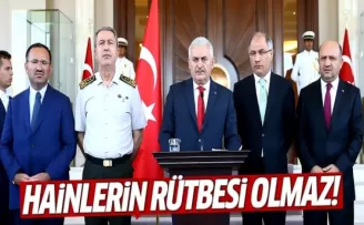 Başbakan Binali Yıldırım: Hainin rütbesi olmaz