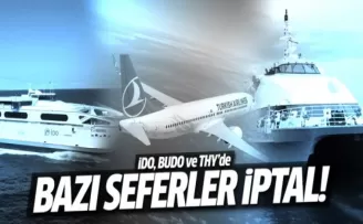 Bazı İDO, vapur ve THY seferleri iptal (11-12 Ocak 2015)