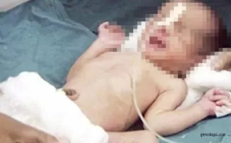 Bebek önce tuvalet deliğine,ordan raylara düştü