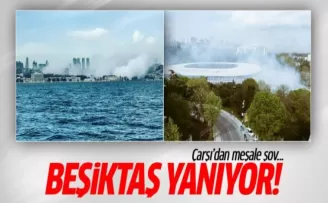 Beşiktaş'ta meşale şov! İşte o görüntüler...