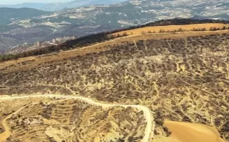 Bilecik’te yangın bölgelerine havadan inceleme