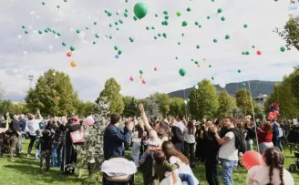 Bursa’da mutluluk balonları SMA’lı Çağan Ata Taran için uçuruldu
