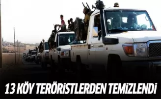Cerablus ve Rai'de 13 köy teröristlerden temizlendi