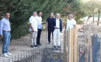 Çiftçi, e-sınav merkezi ve santral binası inşaatlarını inceledi