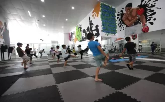 Çocukların spor heyecanı