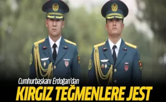 Cumhurbaşkanı Erdoğan'dan Kırgız teğmenlere jest