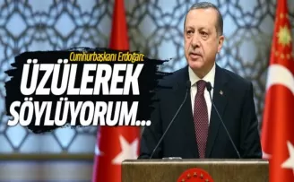 Cumhurbaşkanı Erdoğan: Üzülerek söylüyorum...