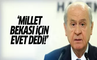 Devlet Bahçeli'den ilk açıklama!