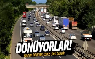 Dönüş trafiği erken başladı! Kilometrelerce kuyruk oluştu