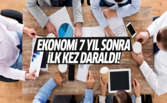 Ekonomi 7 yıl sonra ilk kez daraldı