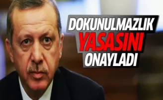 Erdoğan'dan dokunulmazlık yasasına onay!