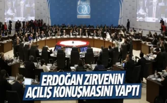 Erdoğan G20 zirvesinin açılış konuşmasında konuştu