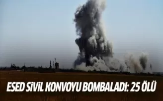 Esed rejimi sivil konvoyu bombaladı: 25 ölü