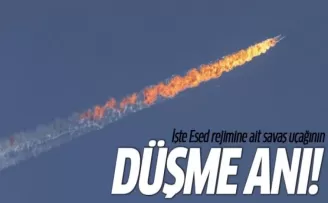 Esed rejimine ait uçağın düşme anı!