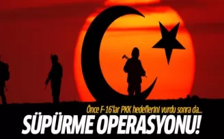 F-16'lar vurdu, komandolar süpürme operasyonu başlattı!
