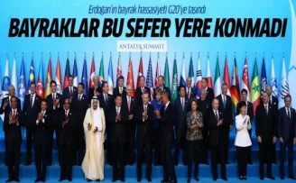 G-20 Zirvesi'nde bayraklar yere konmadı