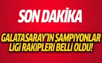 Galatasaray'ın Şampiyonlar Ligi Rakipleri Belli Oldu