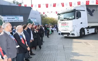 Gebze’den Gazze’ye kardeşlik eli... 10 yardım tırı dualarla uğurlandı