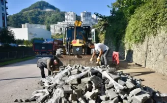 Giresun’da yol ve altyapı çalışmaları devam ediyor
