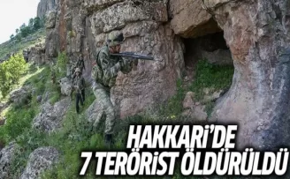Hakkari'de 7 Terörist Öldürüldü