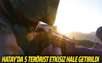 Hatay'da 5 Terörist Etkisiz Hale Getirildi