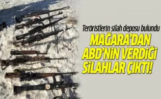İkiyaka dağlarında teröristlerin silah deposu bulundu