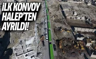 İlk büyük konvoy Halep'ten ayrıldı! Ağır yaralılar Türkiye'ye yaklaşıyor