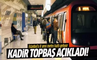 İstanbul'a 8 yeni metro hattı geliyor