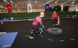 İtfaiye adayları parkura çıktı