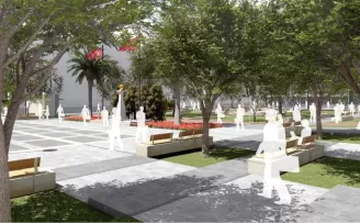İzmir’in Kınık ilçesi Cumhuriyet Meydanı yenileniyor