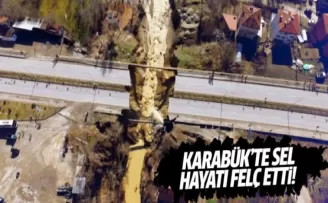 Karabük'te sel hayatı felç etti