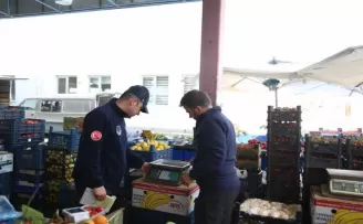 Kayseri Melikgazi zabıtasından pazar denetimi