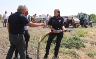 Kırsala yangın tankeri eğitimi